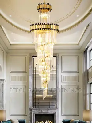 600mm 2 Steps Long Drop Christal Chandelier Light