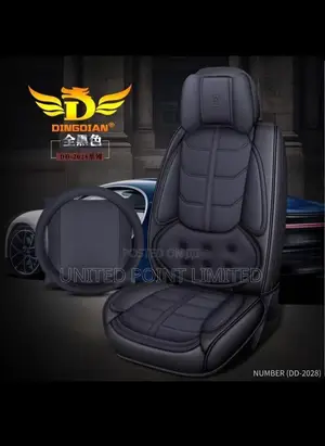 R Power Seat Cover Plain Black Abj
