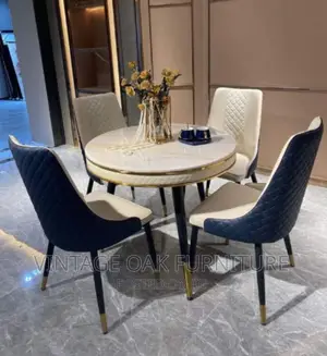 4 Seaters Round Luxury Marble Dining Table