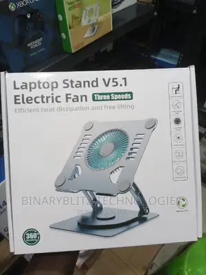 Laptop Stand With Cooling Fan Light
