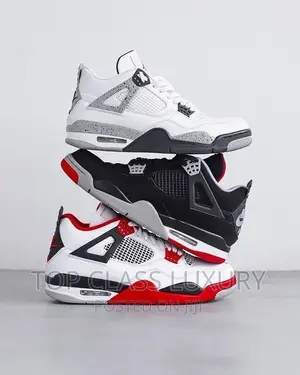 Original Air Jordan 4 'Red Cement Men Women Sneakers