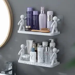1pcs Bathroom Shelf Wall-Hanging Shower Cosmetic Storage Rack