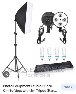 4 Bulb Softbox Light