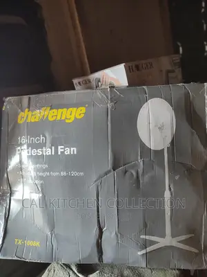 Challenge White Pedestal Fan - 16 Inch