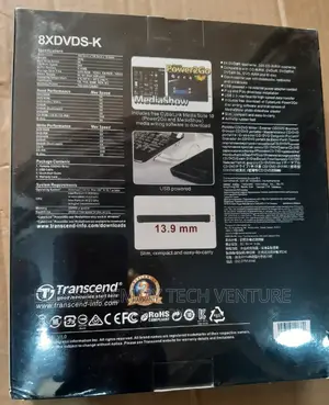 Transcend TS8XDVDS K External DVD Writer, Black