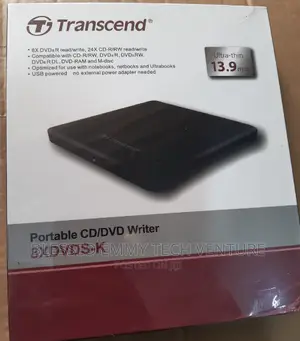 Transcend TS8XDVDS K External DVD Writer, Black
