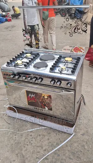 New Nexus 4gas 2electric Burners Oven With Grill Cast Iron