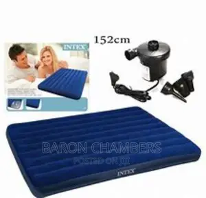King Size Inflatable Air Bed (60'' X 80'' X 10'') With Elect