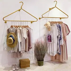 Gold Metal Garment Wall Racks