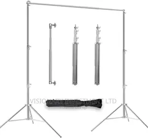 Silver Mobile Background Stand