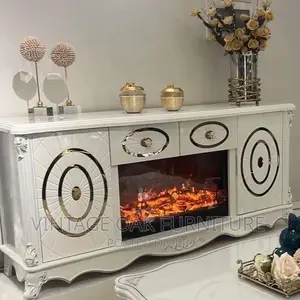 Fireplace TV Stand With Remote Control and Storage Spaces