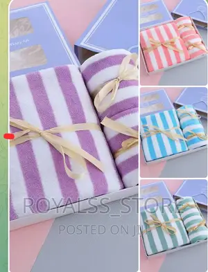 Fully Boxed 3in1 Stripe Towel Gift Set
