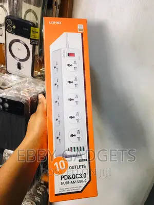 LDNIO 10 Sockets + Type-C PD + 3.0USB (30W) Ports Extension