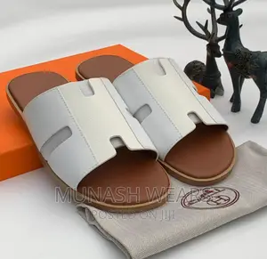 Hermes Leather Slipers
