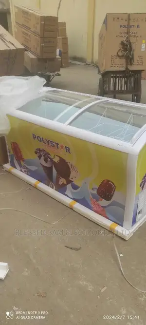 New One Polystar Showcase Freezer Double Door -pv Csc 615l