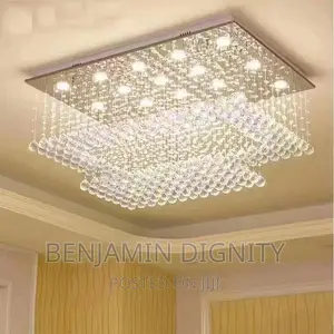Crystaline Chandelier Flush Lightning
