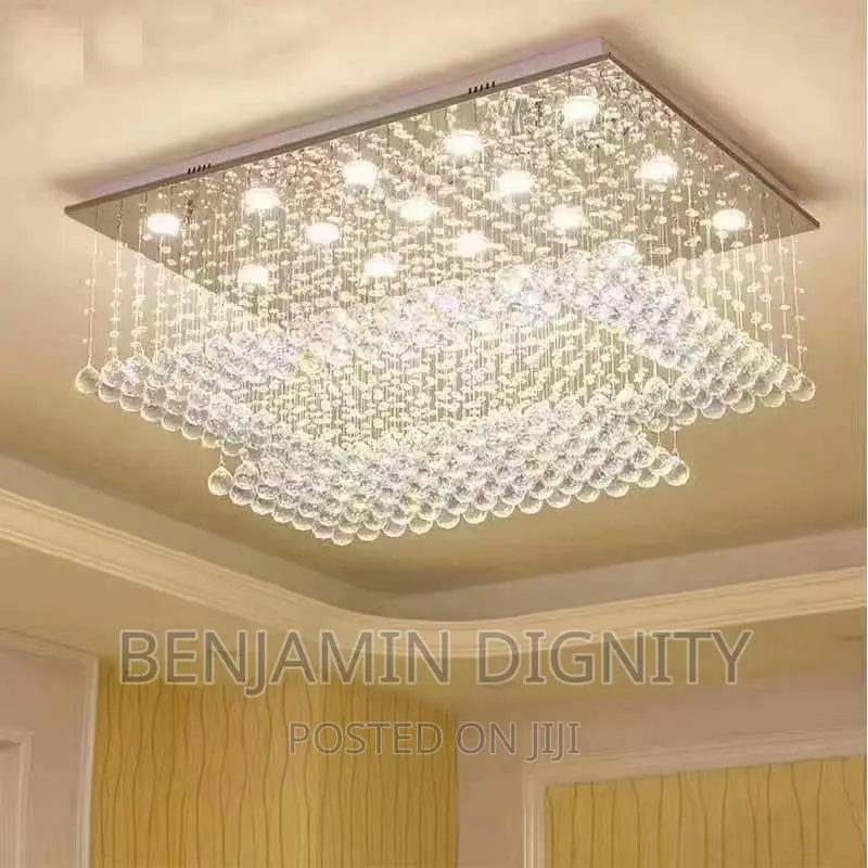 Crystaline Chandelier Flush Lightning