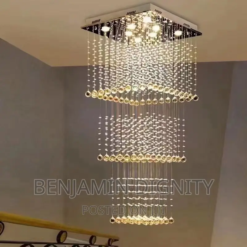 Crystaline Chandelier Flush Lightning