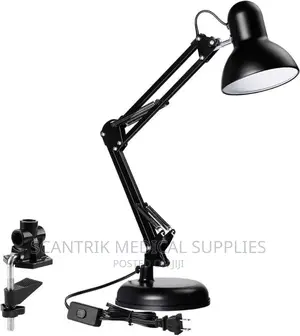 Clamp Desk Lamp Metal Swing Arm Adjustable Flexible Office
