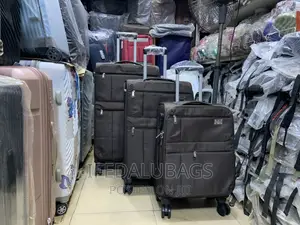 Set Of Quality Brown Seven Space Travel Luggage