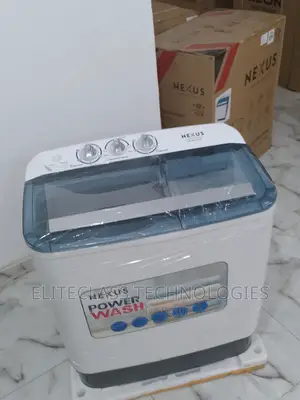 Nexus Spacious NM-WM-75SA 7.5kg Twin Tub Washing Machine.