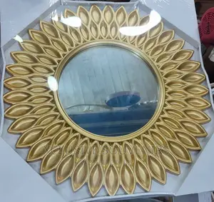 25cm Gold Sunflower Mirror