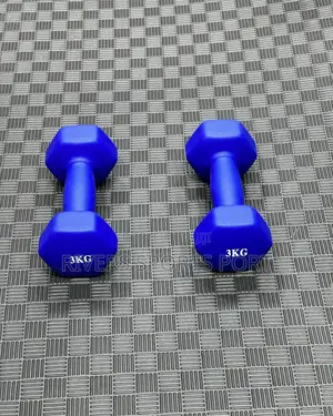 Pair of 3kg Vinyl Dumbbell