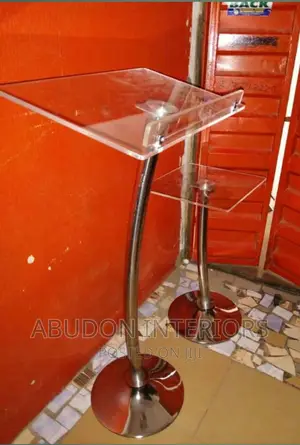 Glass Pulpit With Single Pole