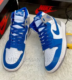 Air Jordan 1 High Retro OG True Blue White Cement Grey SNKZ