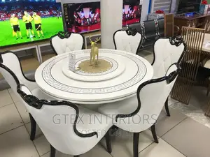 Round Marble Dinning Set