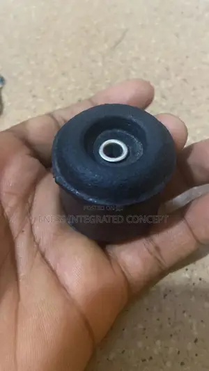 Wall or Floor Mounted Round Rubber Door Stopper - Black