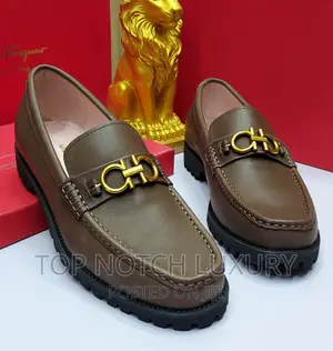 Ferragamo Luxury Leather Designer Flat Sho