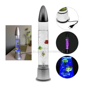 Factory Made Tube Aquarium With Artificial Fish -15in Lenght