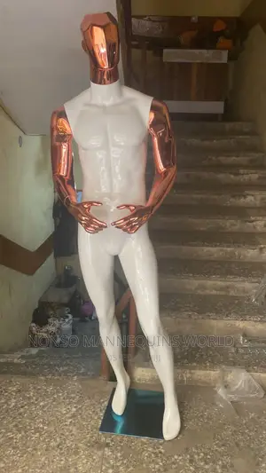 White Rose Gold Huge Fibre Male Mannequin