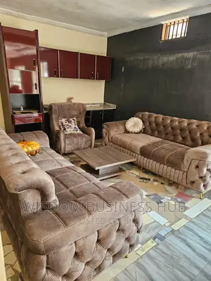 7 Seaters (King Size) Fabric Sofa Chairs With Center Table