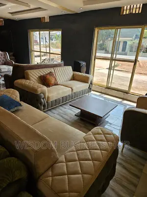 8 Seaters (King Size) Fabric Sofa Chairs With Center Table
