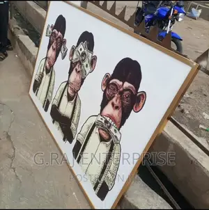 30/45inches 3animal Artwork Acrylic Gold Frame