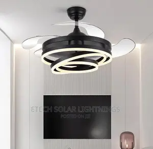 New Luxury L E D Fan Chandelier Light