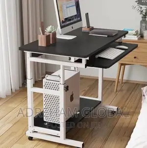 Double Layer Laptop Table With Drawer, 80cm.