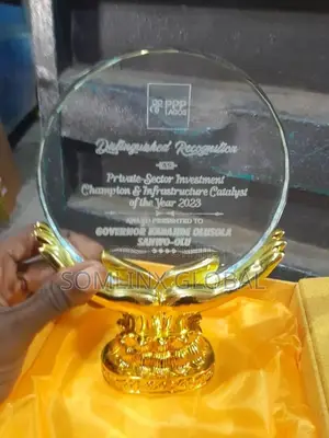 Crystal Glass Award Plaque