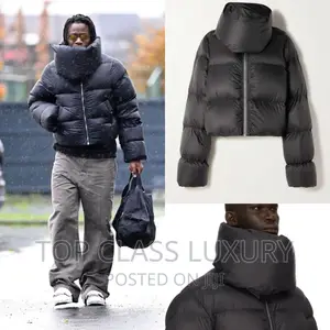Original Rick Owen Funnel Puffer Jackets Is Unisex
