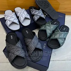 Luxury Dior Leather Slipers