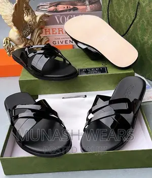 Original Gucci Leather Slipers