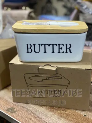 Ceramic Butter Plate With Knife