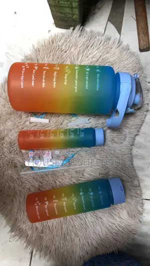 Motivational Water Bottle With Time Marker - 3 in 1