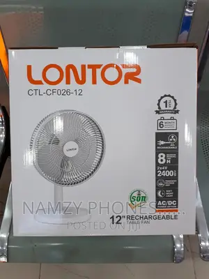 12" Rechargeable Table Fan