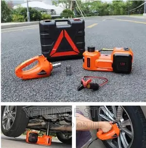 7tons Electric Car Jack, Wheel Spanner and Tyre Pump- 3 in 1