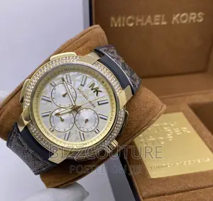 Original MICHAEL KORS Leather Strap Watch Available in Store