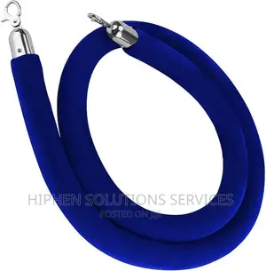 Crowd Control Rope Barrier With Silver Hooks