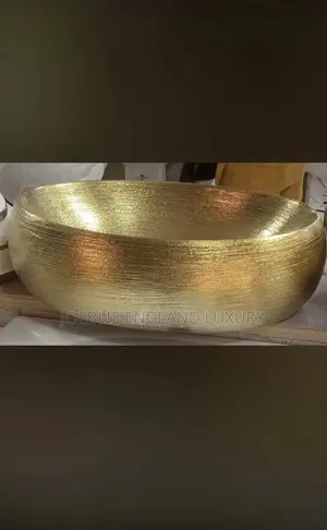 Oval Gold Counter Basin